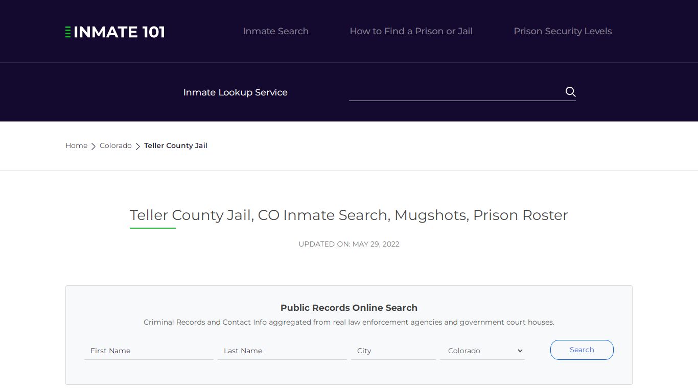 Teller County Jail, CO Inmate Search, Mugshots, Prison ...