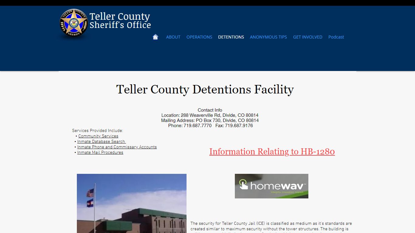 Teller County Detentions Facility - TCSO